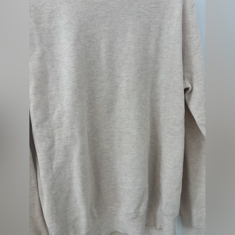 J Crew Cotton piqué-stitch crewneck sweater men’s - Picture 6 of 9
